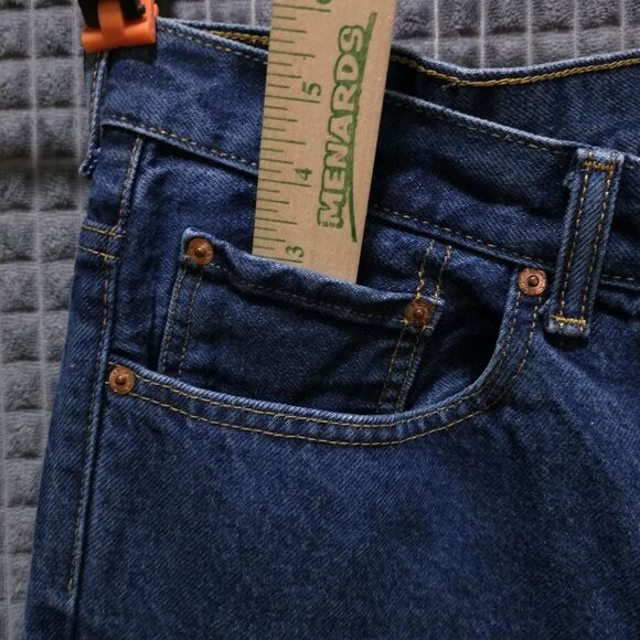 Levis 550 Relaxed Baggy Jeans 38x34 Mens High Rise Dark Wash Workwear Western - Picture 5 of 16